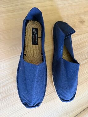 Saint James Navy Canvas Slip-On Espadrilles for Men